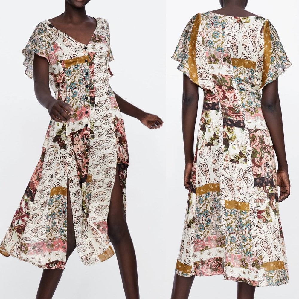 Zara Floral Print Dress S